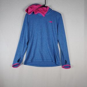 The North Face FlashDry Women’s Pullover Hoodie M Blue Pink Activewear Running